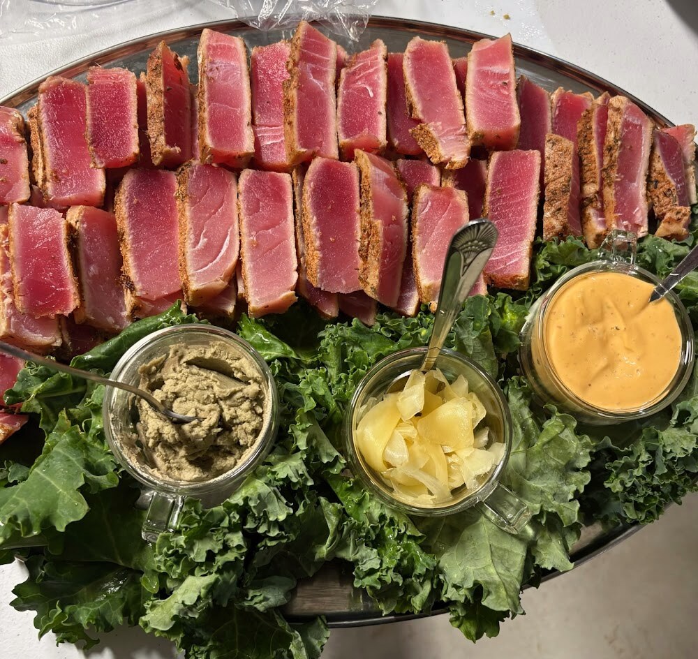 Seared tuna platter